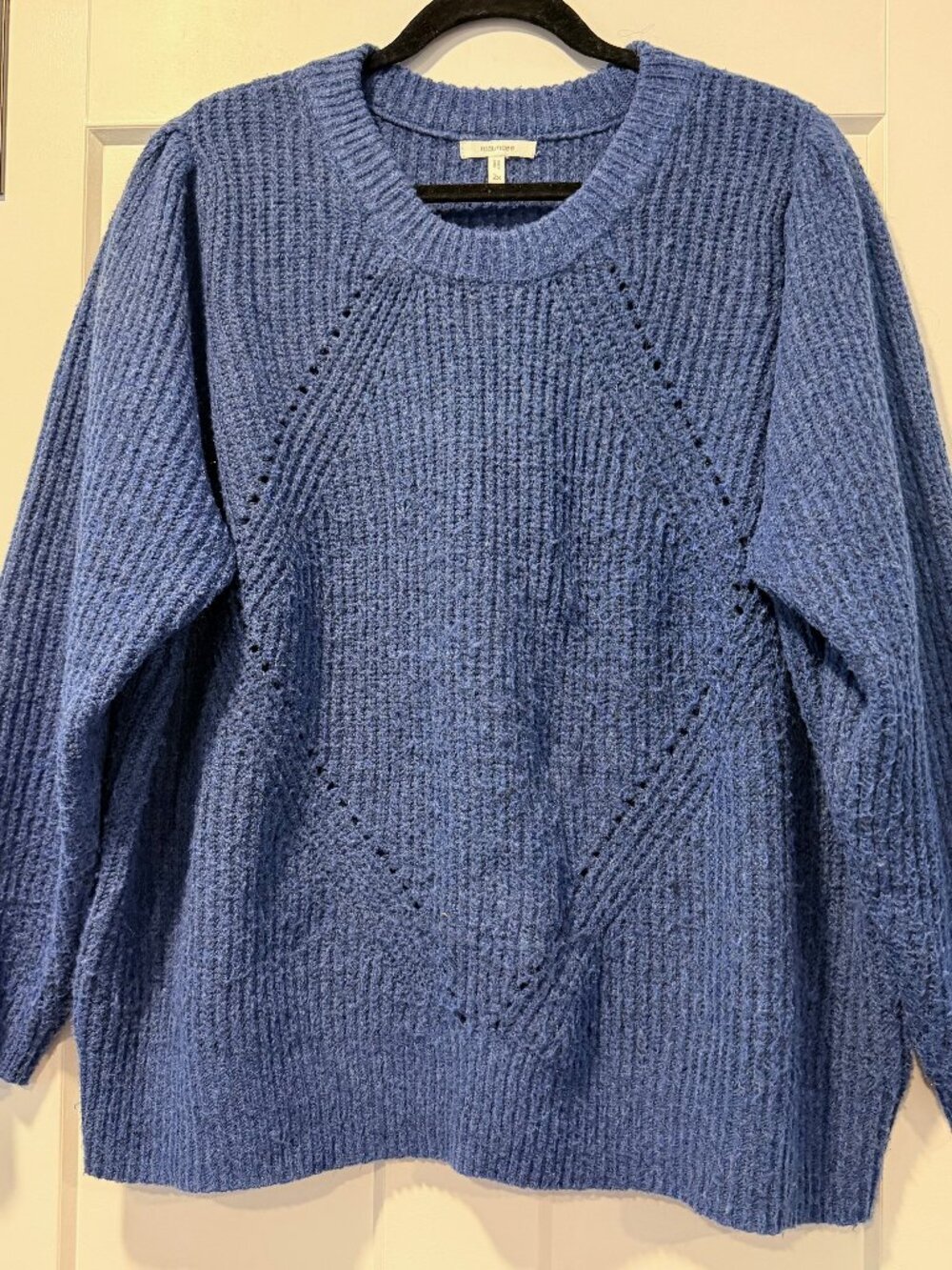 Maurices Chunky Patterned Royal Blue Soft Winter Sweater